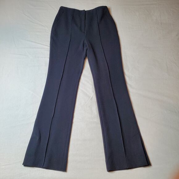 Anthropologie Women's Size 6 Pintuck Front Flare Leg Trouser Blue - Picture 4 of 10